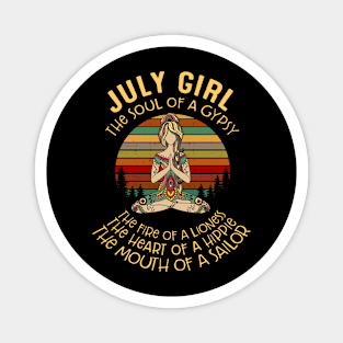 namaste july girl Magnet